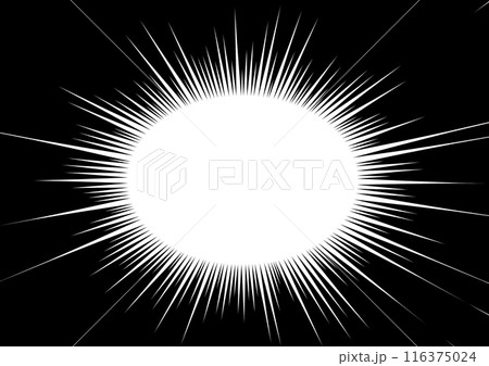 集中線、放射線の背景、フレーム。 116375024
