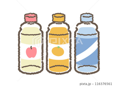 ペットボトルに入った飲料水のイラスト 116376561