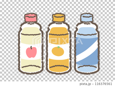 ペットボトルに入った飲料水のイラスト 116376561