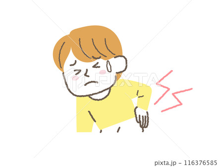 腰が痛い女性のイラスト 116376585