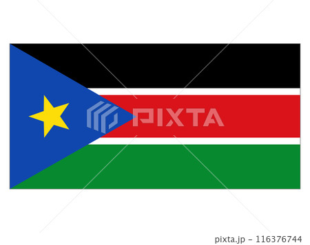 世界の国旗　南スーダン 116376744