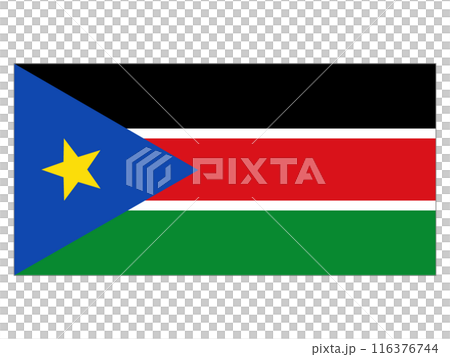 世界の国旗　南スーダン 116376744