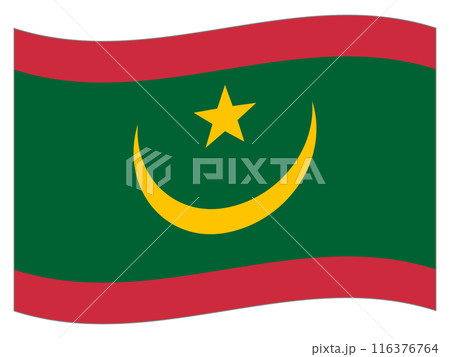 世界の国旗　モーリタニアの旗 116376764