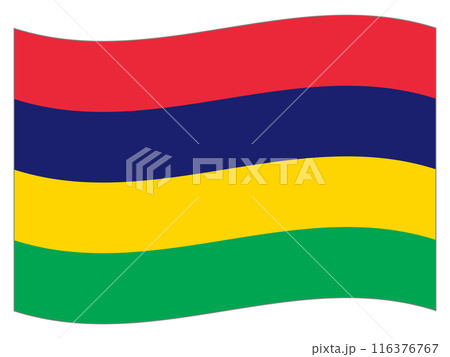 世界の国旗　モーリシャスの旗 116376767
