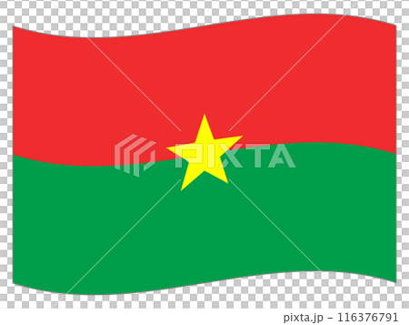 世界の国旗　ブルキナファソの旗 116376791