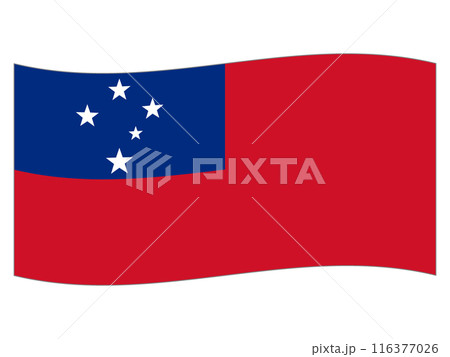 世界の国旗　サモアの旗 116377026