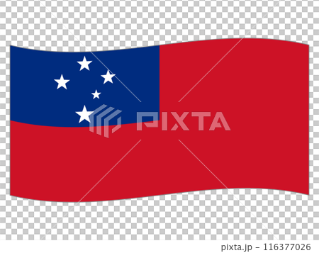 世界の国旗　サモアの旗 116377026