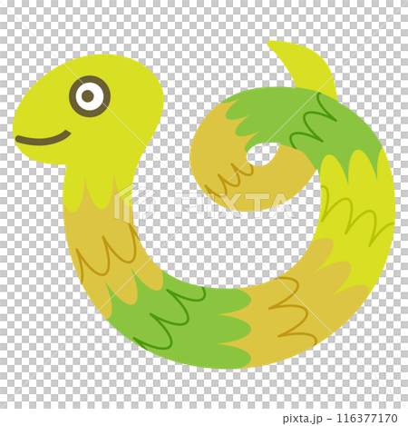 New Year's card material, cute snake illustration for the year of the snake 116377170