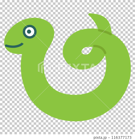 New Year's card material, cute snake illustration for the year of the snake 116377173