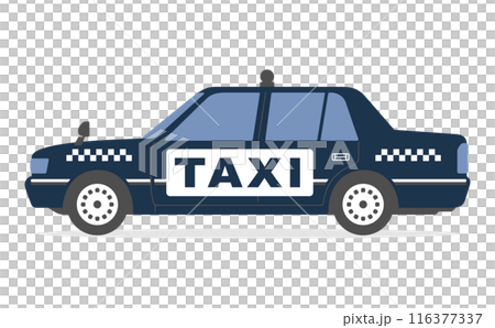 Sedan type taxi illustration material 116377337