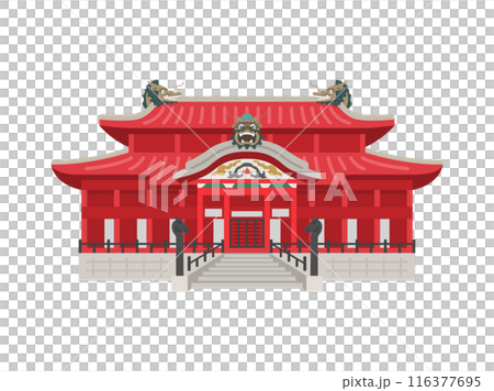 沖縄の首里城のイラスト 116377695