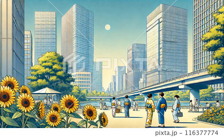 都会で感じる日本の夏 116377774