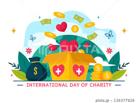 Vector Illustration for International Day of Charity on September 5th with a Donation Package, Love Concept Background by Volunteer in Flat Cartoon Vector Illustration for International Day of Charity on September 5th with a Donation Package, Love Concept Background by Volunteer in Flat Cartoon 116377826