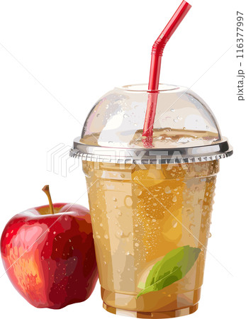 Apple juice isolated on transparent background Apple juice isolated on transparent background 116377997