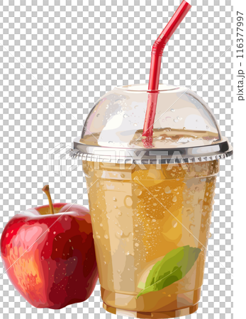 Apple juice isolated on transparent background Apple juice isolated on transparent background 116377997