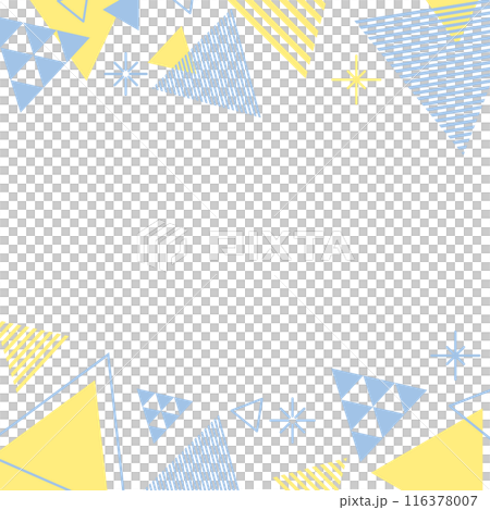 Geometric frame square triangle yellow and blue Geometric frame square triangle yellow and blue 116378007