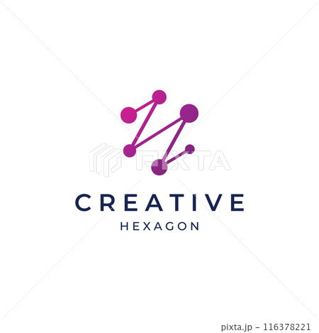 Logo box hexagon or cube and technology hexagon logo creative simple logo.By using modern template vector illustration editing. Logo box hexagon or cube and technology hexagon logo creative simple logo.By using modern template vector illustration editing. 116378221