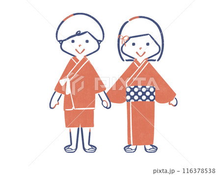 浴衣を着た子ども達 116378538