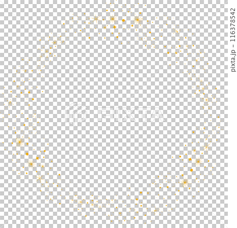 キラキラ星の円フレーム素材 116378542