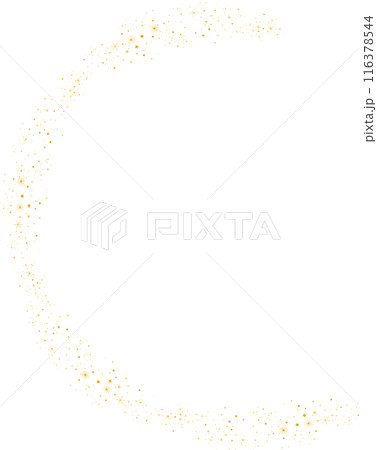 弧を描く星々の装飾イラスト素材 116378544