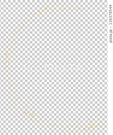 弧を描く星々の装飾イラスト素材 116378544