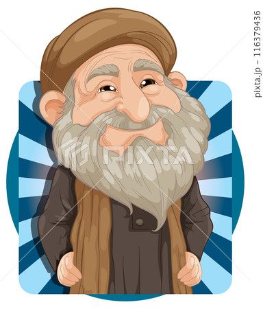 Smiling Elderly Man with Beard Smiling Elderly Man with Beard 116379436