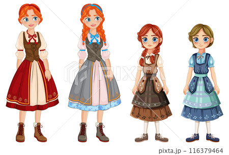 Traditional European Folk Costumes 116379464