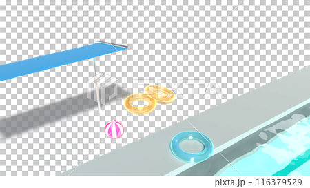 夏、猛暑、25mプール 学校プール 116379529