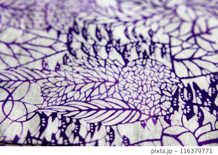 型染の浴衣の生地 型染の浴衣の生地 116379771