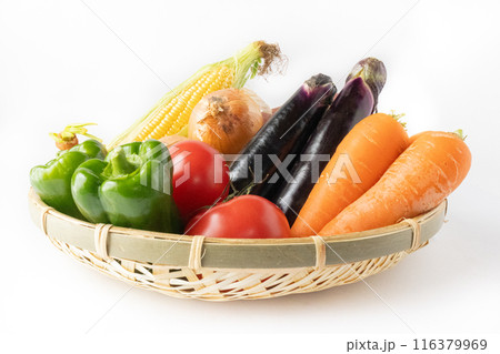 カラフルな野菜 食材 白バック カラフルな野菜 食材 白バック 116379969