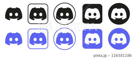 Discord vector logo icon set Discord vector logo icon set 116381186