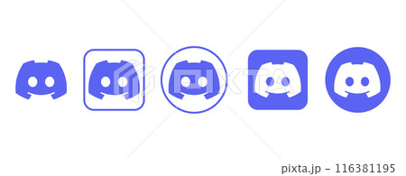 Discord vector logo icon set Discord vector logo icon set 116381195
