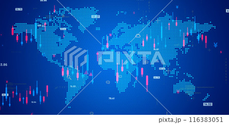 世界の金融市場イメージ 世界の金融市場イメージ 116383051
