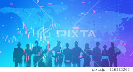 世界の金融市場と人々 世界の金融市場と人々 116383263