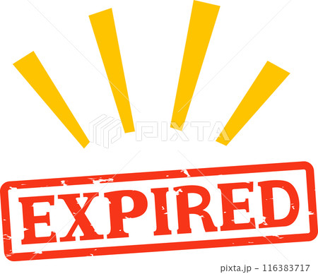 EXPIREDと書かれた判子 116383717