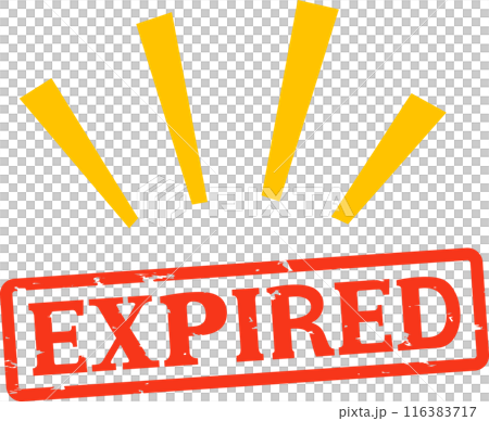 EXPIREDと書かれた判子 116383717