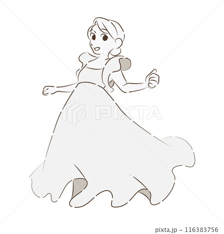 ウェディングドレスを着ている花嫁 116383756