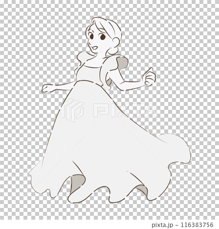 ウェディングドレスを着ている花嫁 116383756