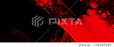 Black red ink brush stroke background. Vector illustration. 116383846