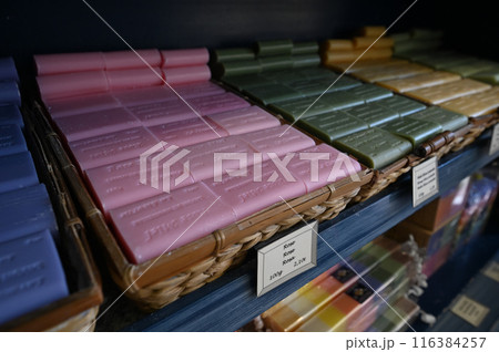MARSEILLE, FRANCE -June 2024- View of the Savonnerie Marseillaise de la Licorne Marseille Soap 116384257
