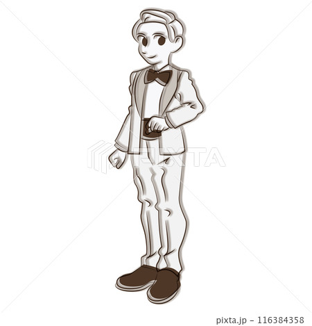 ウェディングスーツを着ている花婿 116384358