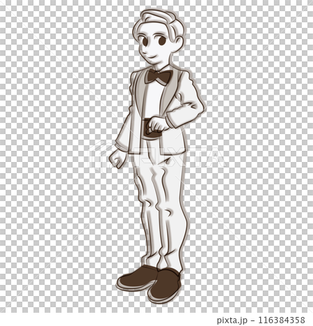 ウェディングスーツを着ている花婿 116384358