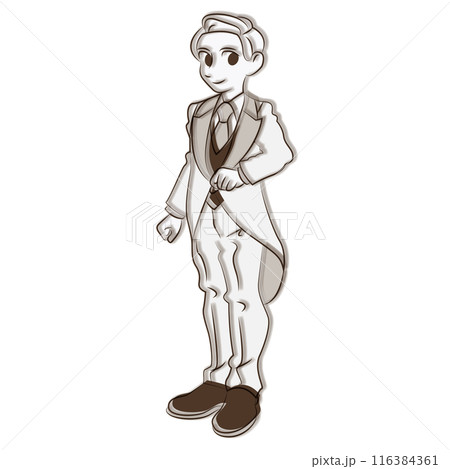 ウェディングスーツを着ている花婿 116384361