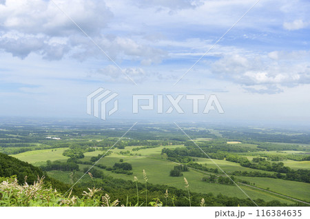 北海道 十勝平野 清水円山展望台からの眺め 116384635