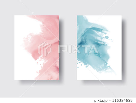 Abstract watercolor banner set. Watercolour vector design element. 116384659