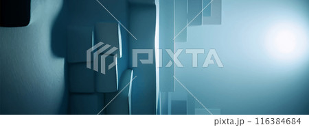 Abstract background modern futuristic graphic. Blue light background. 116384684