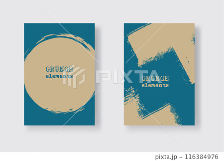 Color ink brush stroke banner on white background. Japanese style. Color ink brush stroke banner on white background. Japanese style. 116384976