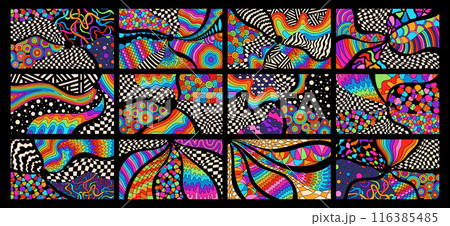 Abstract hippie decor. 116385485