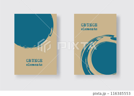 Color ink brush stroke banner on white background. Japanese style. Color ink brush stroke banner on white background. Japanese style. 116385553