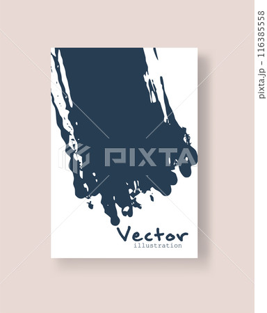 Abstract ink brush banners with grunge effect 116385558